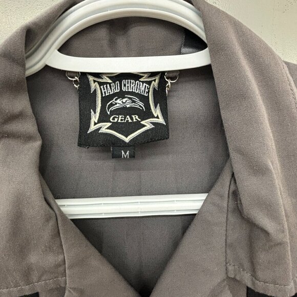 Hard Chrome Gear Bowling/Biker /Work Button Up Shirt Men's Size M Vintage 1990s - Picture 5 of 12